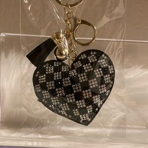 Black heart shaped keychain